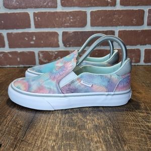 Vans Off The Wall Tie Dye Slip On Shoes Womens Size 6 Sneakers.